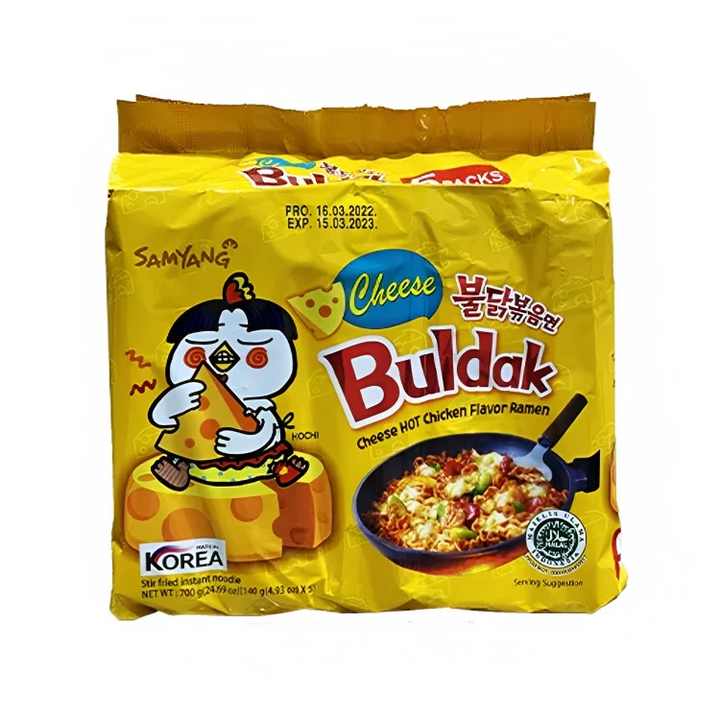 Samyangg Buldak Hot Selling Instant Noodles Hot Chicken Spicy Ramen Buldak Noodles Spicy Cream Carbonara 130g