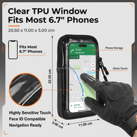 Sac de rangement étanche pour téléphone JFG, housse de batterie, pochette pour Surron Light Bee, fenêtre tactile transparente, kit d'accessoires pour moto