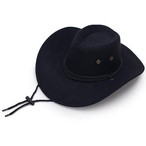 Summer <b>Mens</b> Sun Leather Cowboy <b>Hat</b> Riding Camping Outdoor <b>Hat</b> Faux Leather <b>Fedora</b> <b>Hats</b> - Product Image 4