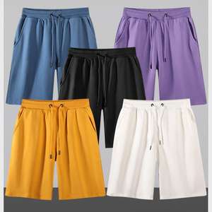 Short d'été en jersey de coton éponge décontracté pour hommes Pantalon court de basket-ball multicolore Short en détresse Expédition DDP - Product Image 5