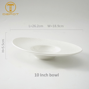 Assiette ovale en céramique texturée noir mat, assiette à dessert oblongue, bol chapeau <span class=keywords><strong>de</strong></span> paille, grande assiette <span class=keywords><strong>de</strong></span> service pour restaurant et gastronomie fine - Product Image 3