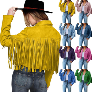 Chaquetas 2024 para mujer, ropa de cuero de estilo occidental de lujo, chaqueta de cuero de invierno para mujer, chaqueta con flecos occidentales, transpirable personalizada - Product Image 6