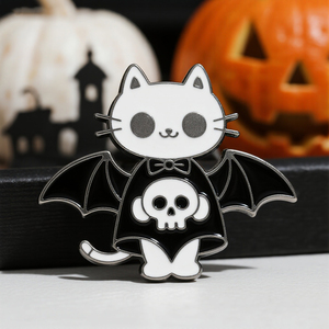 OEM/ODM Available Cute for <strong>Cat</strong> &amp; Bat Halloween Brooch <strong>Antique</strong> Cartoon Enamel Pin Festive Jewelry Gift for Party &amp; Decoration - Product Image 6