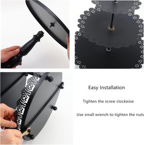 Luxury Metal <b>Cake</b> <b>Stand</b> Eco-Friendly for Weddings and Festive Events Premium Dessert Presentation - Product Image 3