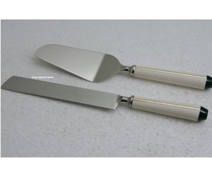 ชุดมีดและเซิร์ฟเวอร์ทองเหลืองสำหรับเค้กปาร์ตี้งานแต่งงานมีดเค้กงานปาร์ตี้ทำมือผู้ผลิต - Product Image 2