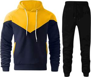 ชุดวอร์มสำหรับผู้ชายชุดวอร์ม2ชิ้นมีฮู้ดแบบสวมหัวโลโก้ของคุณเอง - Product Image 5