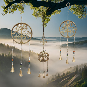 Famille décoration suspendue carillons éoliens en métal pour salon extérieur balcon jardin ou bureau-ornement de jardin idée cadeau parfaite - Product Image 6