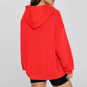 Sudaderas con capucha lisas pesadas para mujer Sudadera con capucha Borgoña con forro polar de algodón 100% para mujer Casual y cómoda con capucha - Product Image 5