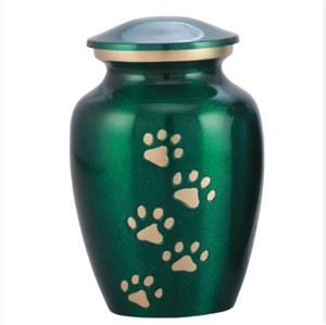 Urnas de cremación de mascotas de Metal de diseñador clásico, forma redonda, pequeños suministros funerarios, urna de Color negro, urnas clásicas con estilo para mascotas al por mayor - Product Image 6