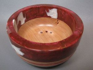 Latest Design Wood and Epoxy Resin Fruit Bowl Creative Salad Bowl Decorative Wood Resin Bowl <b>Dinnerware</b> - Product Image 3