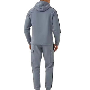 Survêtement pour homme tendance et à la mode, coupe ajustée, grande taille, respirant, séchage rapide, vêtements d'entraînement confortables, fermeture éclair, service OEM - Product Image 4