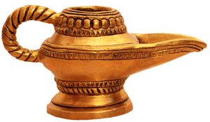 Lámpara Aladdin Chirag de latón metálico hecha a mano con proveedor al por mayor, lámpara Aladdin de latón con Acabado en latón - Product Image 4