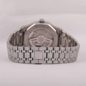 Reloj mecánico con estilo de diamante de moissanita de acero inoxidable Hip Hop con diseño especial personalizado para hombres - Product Image 3