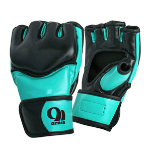 Vente en gros MMA Gants de boxe Sparring en cuir PU imprimé léger demi-doigt pour fermeture Gants d'entraînement pour Muay Thai - Product Image 6