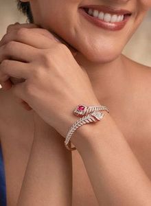 สร้อยข้อมือลูกปัดเพชรธรรมชาติสีโรสโกลด์หรูหราสำหรับผู้หญิง & ทอง14K-ของขวัญการหมั้น - Product Image 3