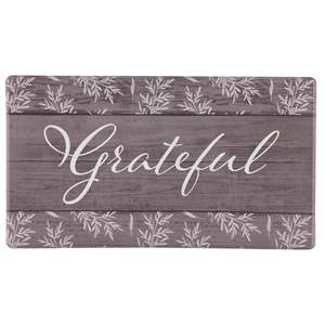 Tappeto da Cucina Moderno Floreale Anti-Fatica ''Grateful'' in PVC, Gomma e Poliestere - Lavabile, Intrecciato, 2 Misure per Soggiorno - Product Image 1