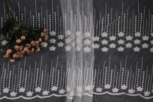 Tissu net brodé de qualité supérieure Style traditionnel pour les emballages de robes par Hitjem Export Private Limited - Product Image 3