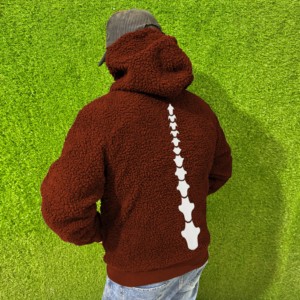 Sweat à capuche en molleton Sherpa imprimé numérique pour l'hiver au Pakistan, 100% coton mélangé, pull à capuche pour homme - Product Image 2