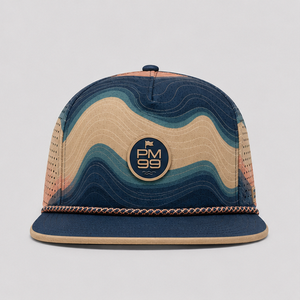 Casquette de golf sportive haut de gamme découpée au laser, bleu marine multicolore, profil haut, côtés <span class=keywords><strong>a</strong></span>érés, respirante, imperméable, unisexe, performance moderne - Product Image 3