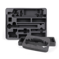 Boîte à outils en mousse EVA personnalisée noire découpée Plateau antistatique pour emballage Matériau de protection et de rembourrage Boîte à outils CNC en mousse