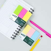 [HansolMTS] Notas adhesivas de índice de mezcla de colores OEM personalizadas, 3 tipos de hojas grabables de diseño de desgarro suave para suministros de oficina