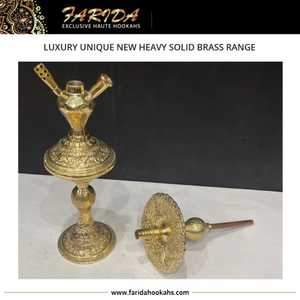 Hookahs การแสดงผลทองเหลืองแข็งพิเศษระดับพรีเมียมเคลือบแลคเกอร์คาเฟ่ shisha หรูหราไม่ซ้ำใคร - Product Image 2