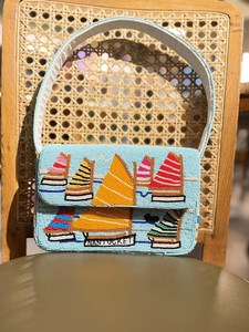 Sac à perles multicolores avec poignée, sac à main, sac à main décontracté, artisanat indien, fait à la main, sac baguette, - Product Image 6