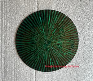 Vente en gros de sets de table ronds décoratifs en nacre de haute qualité napperons incrustés de coquillages - Product Image 2