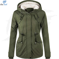 Nouvelle Veste Parka Longue en Laine Épaisse et Chaude pour Femme, Grande Taille, Style Streetwear, avec Bordure en Fourrure, Boutons et Rembourrage en Duvet de Canard Blanc – Vente en Gros