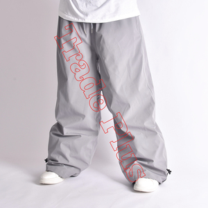 Pantalones de esquí y snowboard para hombre al por mayor, pantalones holgados a prueba de viento de nuevo diseño con cintura elástica y cremallera, pantalones de esquí estilo nailon - Product Image 1