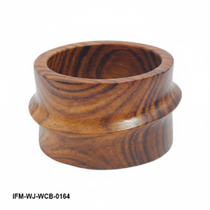 Handcrafted Natural Wood Curved <b>Bangle</b> <b>Bracelet</b> Wide Wave Design Chunky Wooden Wrist Cuff Eco-Friendly Boho Statement Jewelry - Product Image 1