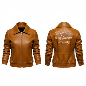 Blouson d'hiver épais imperméable en coton violet pour femme avec col montant et bordure côtelée grise, imprimé au dos - Product Image 4