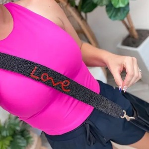 Cream Beaded Bag Strap <b>Red</b> Embroidery Adjustable Handmade Shoulder <b>Purse</b> Crossbody Detachable Hook Romantic Gift Handle - Product Image 4