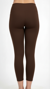 Leggings Deportivos de Cintura Alta para Mujer, Color Espresso, Personalizados OEM, Pantalones de Yoga de Compresión, Ropa Deportiva - Product Image 2