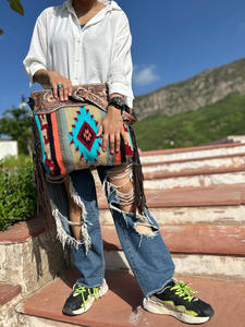 มาใหม่มือTooledมาใหม่ขอบกระเป๋าถืออัสเทคอานผ้าห่มสลิงกระเป๋าโบฮีเมียนออกแบบที่ไม่ซ้ํากันสไตล์กระเป๋าสําหรับผู้หญิง - Product Image 2