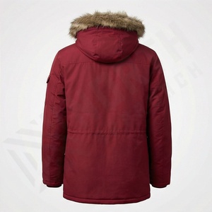Veste parka en molleton de coton standard de qualité supérieure, coupe-vent, chaude, pour l'hiver, avec capuche réglable, taille plus, pour homme, thermique - Product Image 2