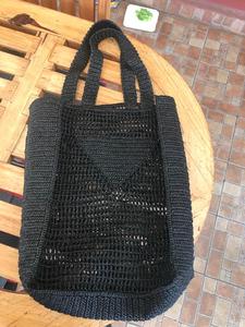 Madagascar femmes mignon petite taille raphia sac fourre-tout doublure en toile poche intérieure deux poignées fermeture ouverte poignées en raphia - Product Image 2