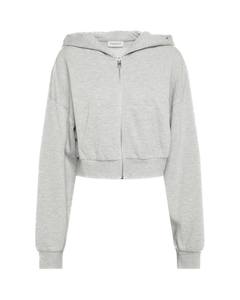 <b>Crop</b> Top <b>Zip</b> <b>up</b> Women Hoodie Front Logo 100% Cotton Simple Trendy Solid Pattern High Quality with Low MOQ - Product Image 2