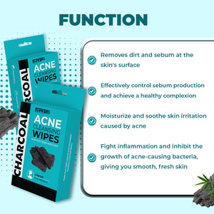 Toallitas Húmedas Profesionales Ecowipes Anti-Acné para el Cuidado de la Piel Femenina, con Aroma a Menta, 100% de Tela de Carbón de Bambú, Directamente de Vietnam, para Adultos - Product Image 4
