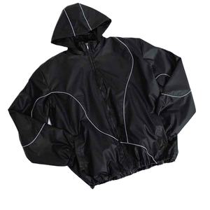 Conjunto de Chaqueta y Pantalones Deportivos de Nailon con Cremallera Reflectante y Resistente al Viento para Hombre - Product Image 2