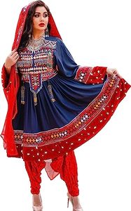 ชุดเดรส kuchi สไตล์วินเทจแบบดั้งเดิมชาติพันธุ์โบราณอัฟกานิสถาน/ปากีสถานชุดเดรสโคชิหลากสีสำหรับงานปาร์ตี้4025เครื่องประดับเสื้อผ้ามุสลิม - Product Image 2