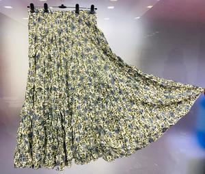 Jupe indienne en coton imprimé taille haute pour femmes, longueur moyenne, vêtements de plage évasés exclusifs, imprimés pour 4 filles, respirants - Product Image 5