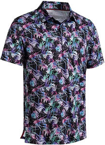 Poliéster transpirable con estampado sublimado sin etiqueta-Ropa de golf Ropa de verano Polos de hombre de talla grande - Product Image 4
