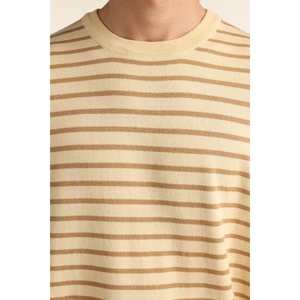 เสื้อยืดโพลีเอสเตอร์ลายถักแบบทึบลายทาง MN-TS-SS25-200 เสื้อยืดแฟชั่นย้อมสีพื้นพร้อมหมายเลขรุ่นพิมพ์ - Product Image 5