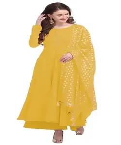 Ladies 3 Piece Lawn Salwar Kameez 3 Piece Embroidered Lawn Shirt Dupatta Trouser Wholesale ODM - Product Image 1