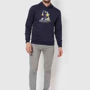 Sudadera con capucha de lana de algodón de alta calidad al por mayor de alta calidad 280Gsm 390Gsm Sudadera con capucha impresa - Product Image 3