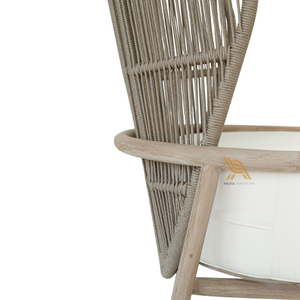 Ensemble de meubles d'extérieur en rotin souple, design moderne, grande taille avec coussin en rotin pour la décoration et l'ameublement de la maison - Product Image 5