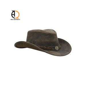 Sombrero de Vaquero con Cuero para Hombre y Mujer, Sombrero de Vaquero Occidental de Lana - Product Image 5
