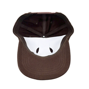 Casquette de baseball non structurée à 6 panneaux en ODM/OEM, couleur marron, avec broderie de lettres 2D et fermeture en plastique réglable pour un ajustement personnalisé - Product Image 5
