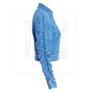 Superior Quality Women's <b>Denim</b> <b>Jackets</b> Street Wear Custom Color Breathable <b>with</b> Cotton Filling Knitted Made in Pakistan - Product Image 2
